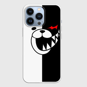 Чехол для iPhone 13 Pro с принтом Monokuma открыл рот в Курске,  |  | anime | bear | black  white | danganronpa | kurokuma | monodam | monokuma | monomi | monotaro | pink | rabbit | school | shirokuma | аниме | главарь | мoноми | монокума | черно белый | школа