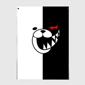 Постер с принтом MONOKUMA в Курске, 100% бумага
 | бумага, плотность 150 мг. Матовая, но за счет высокого коэффициента гладкости имеет небольшой блеск и дает на свету блики, но в отличии от глянцевой бумаги не покрыта лаком | anime | bear | black  white | danganronpa | kurokuma | monodam | monokuma | monomi | monotaro | pink | rabbit | school | shirokuma | аниме | главарь | мoноми | монокума | черно белый | школа