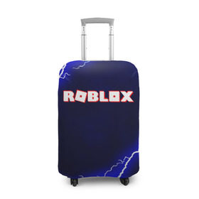 Чехол для чемодана 3D с принтом ROBLOX в Курске, 86% полиэфир, 14% спандекс | двустороннее нанесение принта, прорези для ручек и колес | game | gamer | logo | minecraft | roblox | simulator | игра | конструктор | лого | симулятор | строительство | фигура