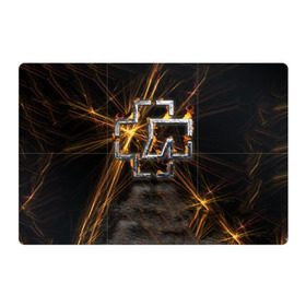 Магнитный плакат 3Х2 с принтом Rammstein в Курске, Полимерный материал с магнитным слоем | 6 деталей размером 9*9 см | Тематика изображения на принте: 3d | rammstein | германия | красный | логотип | рок | черный