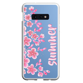 Чехол для Samsung S10E с принтом Summer в Курске, Силикон | Область печати: задняя сторона чехла, без боковых панелей | beach | holiday | ocean | paradise | sea | summer | sun | зелень | каникулы | лето | море | океан | отдых | отпуск | пальма | пляж | природа | рай | солнце | цветы