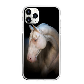 Чехол для iPhone 11 Pro Max матовый с принтом Белая лошадь в Курске, Силикон |  | Тематика изображения на принте: animal | black | breed | horse | muscle | muzzle | strength | unusual | white | белый | животное | конь | лошадь | мышцы | необычный | порода | сила | скакун