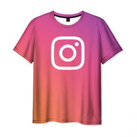 Мужская футболка 3D с принтом Instagram в Курске, 100% полиэфир | прямой крой, круглый вырез горловины, длина до линии бедер | instagram | photo | инстаблогер | инстаграм | интернет | сеть | социальная | фото