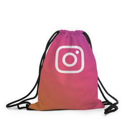 Рюкзак-мешок 3D с принтом Instagram в Курске, 100% полиэстер | плотность ткани — 200 г/м2, размер — 35 х 45 см; лямки — толстые шнурки, застежка на шнуровке, без карманов и подкладки | instagram | photo | инстаблогер | инстаграм | интернет | сеть | социальная | фото