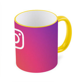 Кружка с принтом Instagram в Курске, керамика | ёмкость 330 мл | instagram | photo | инстаблогер | инстаграм | интернет | сеть | социальная | фото