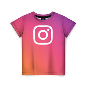 Детская футболка 3D с принтом Instagram в Курске, 100% гипоаллергенный полиэфир | прямой крой, круглый вырез горловины, длина до линии бедер, чуть спущенное плечо, ткань немного тянется | Тематика изображения на принте: instagram | photo | инстаблогер | инстаграм | интернет | сеть | социальная | фото