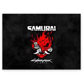 Поздравительная открытка с принтом Cyberpunk 2077 в Курске, 100% бумага | плотность бумаги 280 г/м2, матовая, на обратной стороне линовка и место для марки
 | cyberpunk | cyberpunk 2077 | samurai | игры | киану ривз | киберпанк | самурай