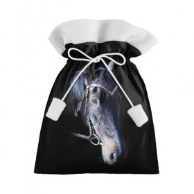 Подарочный 3D мешок с принтом Конь вороной в Курске, 100% полиэстер | Размер: 29*39 см | animal | beautiful | black | eyes | gloss | hairstyle | harness | horse | look | muzzle | взгляд | вороной | глаза | животное | конь | красивый | лоск | лошадь | прическа | сбруя | скакун | черный
