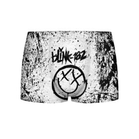 Мужские трусы 3D с принтом BLINK-182 в Курске, 50% хлопок, 50% полиэстер | классическая посадка, на поясе мягкая тканевая резинка | blink | music | rock | блинк | группа | музыка | музыканты | рок