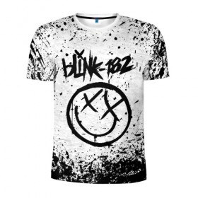 Мужская футболка 3D спортивная с принтом BLINK-182 в Курске, 100% полиэстер с улучшенными характеристиками | приталенный силуэт, круглая горловина, широкие плечи, сужается к линии бедра | blink | music | rock | блинк | группа | музыка | музыканты | рок