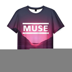 Мужская футболка 3D с принтом MUSE в Курске, 100% полиэфир | прямой крой, круглый вырез горловины, длина до линии бедер | muse | music | rock | группа | музыка | музыканты | рок