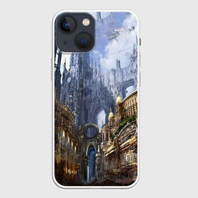 Чехол для iPhone 13 mini с принтом Древний город в Курске,  |  | 3d | арт | башни | древний город | светлые | стимпанк | шпили