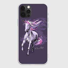 Чехол для iPhone 12 Pro Max с принтом Dream Big в Курске, Силикон |  | animal | drawing | dream | fairytale | horn | magic | mane | purple | slogan | text | unicorn | волшебство | грива | единорог | животное | магия | мечта | рисунок | рог | сказочный | слоган | текст | фиолетовый