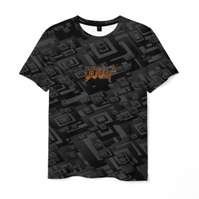 Мужская футболка 3D с принтом Doom Enternal в Курске, 100% полиэфир | прямой крой, круглый вырез горловины, длина до линии бедер | Тематика изображения на принте: 