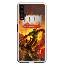 Чехол для Honor 20 с принтом Doom в Курске, Силикон | Область печати: задняя сторона чехла, без боковых панелей | Тематика изображения на принте: cacodemon | doom | eternal | вечность | вечный | дум | итёрнал | какодемон | этернал