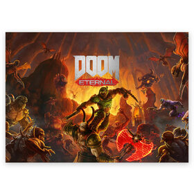 Поздравительная открытка с принтом Doom в Курске, 100% бумага | плотность бумаги 280 г/м2, матовая, на обратной стороне линовка и место для марки
 | Тематика изображения на принте: cacodemon | doom | eternal | вечность | вечный | дум | итёрнал | какодемон | этернал