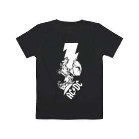 Детская футболка хлопок с принтом AC/DC HIGH VOLTAGE в Курске, 100% хлопок | круглый вырез горловины, полуприлегающий силуэт, длина до линии бедер | Тематика изображения на принте: 