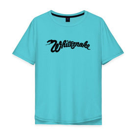 Мужская футболка хлопок Oversize с принтом WHITESNAKE в Курске, 100% хлопок | свободный крой, круглый ворот, “спинка” длиннее передней части | Тематика изображения на принте: 