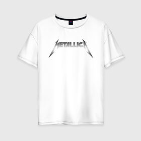 Женская футболка хлопок Oversize с принтом METALLICA (НА СПИНЕ) в Курске, 100% хлопок | свободный крой, круглый ворот, спущенный рукав, длина до линии бедер
 | matters metallica | music | nothing else | rock | trash metal | группа | музыка | музыканты | рок | трэш металл