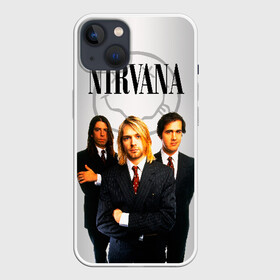 Чехол для iPhone 13 с принтом Nirvana в Курске,  |  | Тематика изображения на принте: 90 | alternative | crimson | david grohl | foo fighters | grunge | kurt cobain | music | nirvana | rip | rock | smile | гранж | группа | девяностые | курт кобейн | музыка | нирвана | рок