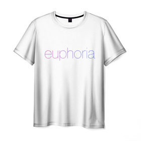 Мужская футболка 3D с принтом сериал Euphoria в Курске, 100% полиэфир | прямой крой, круглый вырез горловины, длина до линии бедер | euphoria | zendaya | драма | зендея | отношения | подростки | ру беннетт | сериал | эйфория