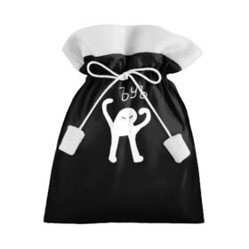 Подарочный 3D мешок с принтом ЪУЪ в Курске, 100% полиэстер | Размер: 29*39 см | cursed cat | meme | truxkot19 | мем с котом | мемы | прикол | съука | черный кот | ъуъ съука | юмор
