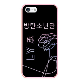 Чехол для iPhone 5/5S матовый с принтом BTS Love Yourself в Курске, Силикон | Область печати: задняя сторона чехла, без боковых панелей | bangtan boys | beyond the scene | bts | k pop | kpop | love yourself | бтс | к поп