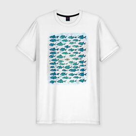Мужская футболка премиум с принтом Меланхолично-скептичные рыбы в Курске, 92% хлопок, 8% лайкра | приталенный силуэт, круглый вырез ворота, длина до линии бедра, короткий рукав | bird born | арт | иллюстрация | ирония | мы | общество | подозревака | противостояние | рыбы | сопротивление | социум | юмор | я