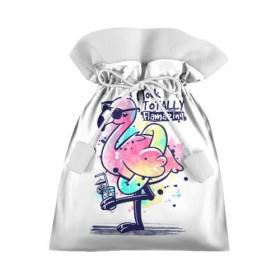 Подарочный 3D мешок с принтом Огненный фламинго в Курске, 100% полиэстер | Размер: 29*39 см | berd | dance | flamazing | flamingo | i look | kero kero bonito | to tally | кардмэйкинг | мир | птица | птицы | розовый