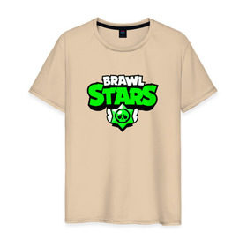 Мужская футболка хлопок с принтом BRAWLSTARS в Курске, 100% хлопок | прямой крой, круглый вырез горловины, длина до линии бедер, слегка спущенное плечо. | android | brawl stars | games | mobile game | stars | игры | мобильные игры
