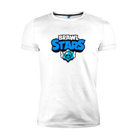 Мужская футболка премиум с принтом BRAWLSTARS в Курске, 92% хлопок, 8% лайкра | приталенный силуэт, круглый вырез ворота, длина до линии бедра, короткий рукав | android | brawl stars | games | mobile game | stars | игры | мобильные игры