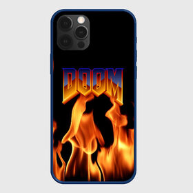 Чехол для iPhone 12 Pro с принтом DOOM в Курске, силикон | область печати: задняя сторона чехла, без боковых панелей | Тематика изображения на принте: doom | doom eternal | game | дум | игры