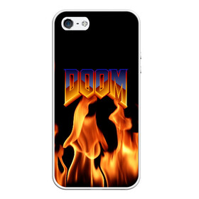 Чехол для iPhone 5/5S матовый с принтом DOOM в Курске, Силикон | Область печати: задняя сторона чехла, без боковых панелей | doom | doom eternal | game | дум | игры