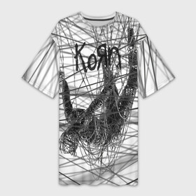 Платье-футболка 3D с принтом Korn: The Nothing в Курске,  |  | alternative | heavy | korn | koяn | metal | rapcore | rock | the nothing | youll never find me | джонатан дэвис | корн | корни | коян | ню метал | нюметал | рок