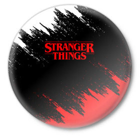 Значок с принтом STRANGER THINGS в Курске,  металл | круглая форма, металлическая застежка в виде булавки | 11 | stranger things | одди | одиннадцатая | очень странные дела | сериалы