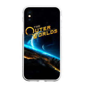 Чехол для iPhone XS Max матовый с принтом The Outer Worlds в Курске, Силикон | Область печати: задняя сторона чехла, без боковых панелей | e3 | fallout: new vegas | neverwinter nights | obsidian entertainment | pathfinder | pillars of eternity | the outer worlds | tow | внешние миры | внешний мир | е3 | игра | обсидиан интертеймент