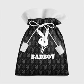 Подарочный 3D мешок с принтом Bad boy в Курске, 100% полиэстер | Размер: 29*39 см | bad boy | bite | bow tie | broken | cool | ear | fighter | logo | man | playboy | rabbit | sign | symbol | white | белый | битый | боец | галстук бабочка | знак | кролик | логотип | любовь | мальчик | мужчина | откушенное | прикольный | сим