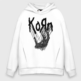 Мужское худи Oversize хлопок с принтом Korn the Nothing в Курске, френч-терри — 70% хлопок, 30% полиэстер. Мягкий теплый начес внутри —100% хлопок | боковые карманы, эластичные манжеты и нижняя кромка, капюшон на магнитной кнопке | Тематика изображения на принте: alternative | heavy | korn | koяn | metal | rapcore | rock | the nothing | youll never find me | джонатан дэвис | корн | корни | коян | ню метал | нюметал | рок