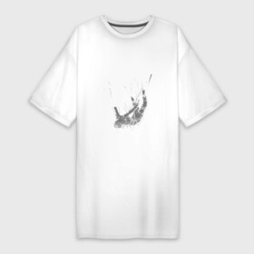Платье-футболка хлопок с принтом Korn: The Nothing в Курске,  |  | alternative | heavy | korn | koяn | metal | rapcore | rock | the nothing | youll never find me | джонатан дэвис | корн | корни | коян | ню метал | нюметал | рок