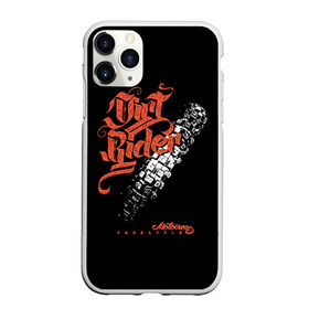 Чехол для iPhone 11 Pro Max матовый с принтом Motocross freestyle в Курске, Силикон |  | biker | black | freedom | graffiti | moto | motorcycle | orange | racer | sport | style | tire | trace | white | байкер | белый | гонщик | граффити | мото | мотоцикл | оранжевый | свобода | след | спорт | стиль | черный | шина