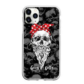 Чехол для iPhone 11 Pro Max матовый с принтом Going dotty в Курске, Силикон |  | bandana | beard | black | cool | going dotty | red | skull | white | бандана | белый | борода | красный | прикольный | череп | черный