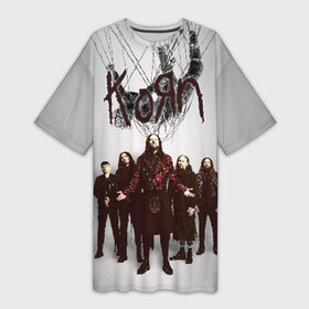 Платье-футболка 3D с принтом Korn: The Nothing в Курске,  |  | alternative | heavy | korn | koяn | metal | rapcore | rock | the nothing | youll never find me | джонатан дэвис | корн | корни | коян | ню метал | нюметал | рок