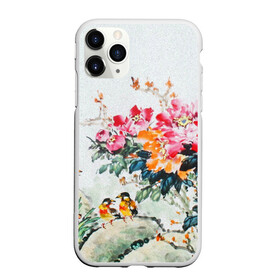 Чехол для iPhone 11 Pro матовый с принтом Японские цветы в Курске, Силикон |  | japan | japanese | искусство | картина | цветы | япония | японская гравюра | японская картина