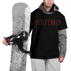 Накидка на куртку 3D с принтом You Died в Курске, 100% полиэстер |  | dark souls 3 | дарк соулс | темные души