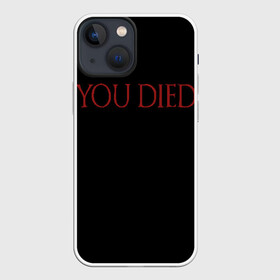 Чехол для iPhone 13 mini с принтом You Died в Курске,  |  | Тематика изображения на принте: dark souls 3 | дарк соулс | темные души