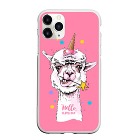 Чехол для iPhone 11 Pro Max матовый с принтом Hello llamacorn в Курске, Силикон |  | alpaca | animal | carnival | cool | cup | head | horn | ice cream | llama | look | pink | slogan | star | unicorn | waffle | альпака | вафельный | взгляд | голова | единорог | животное | звезда | карнавал | лама | мороженое | привет | прикольный | р