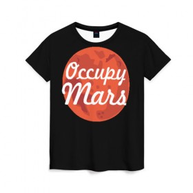 Женская футболка 3D с принтом Марс в Курске, 100% полиэфир ( синтетическое хлопкоподобное полотно) | прямой крой, круглый вырез горловины, длина до линии бедер | elon musk | илон маск | марс | тесла
