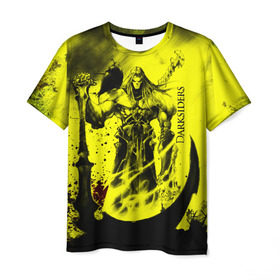 Мужская футболка 3D с принтом Darksiders в Курске, 100% полиэфир | прямой крой, круглый вырез горловины, длина до линии бедер | 3d | action rpg | darksiders | апокалипсис | война | всадник | игра | компьютерная | монстры | секира | слешер