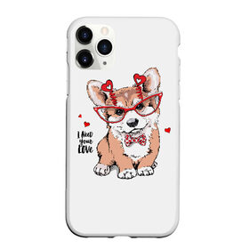 Чехол для iPhone 11 Pro матовый с принтом I need your love в Курске, Силикон |  | animal | bow | bow tie | breed | cute | dog | funny | hearts | i need your love | polka dot | puppy | red | the inscription | white | бант | белый | вельш корги пемброк | галстук бабочка | горошек | животное | забавный | красный | любовь | милый | м