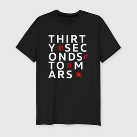 Мужская футболка премиум с принтом 30 SECONDS TO MARS в Курске, 92% хлопок, 8% лайкра | приталенный силуэт, круглый вырез ворота, длина до линии бедра, короткий рукав | 